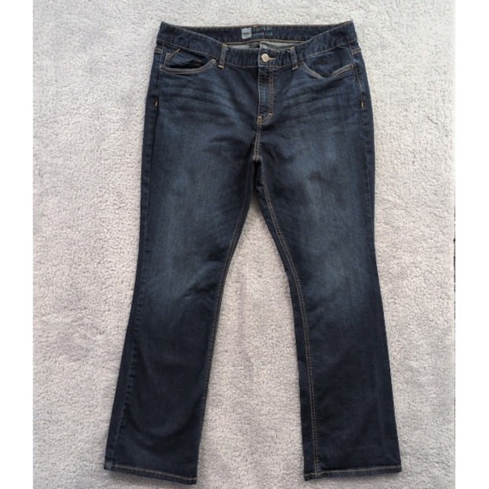 Mossimo Curvy Bootcut Jeans Women's 18R Blue Denim Mid Rise Stretch Everyday